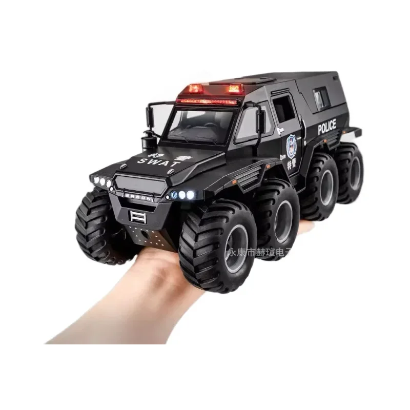 Super large special police car children off-road car public security 110 simulation model boy toy