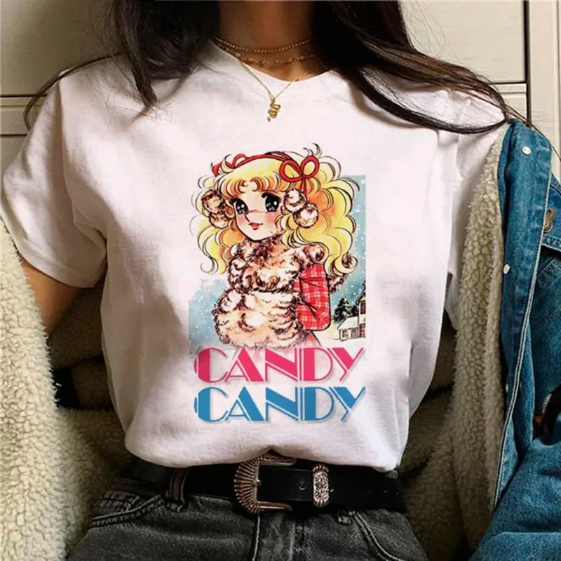 Candy Top T-shirt stilista da donna T-shirt ragazza Harajuku estiva in cotone stampato T-shirt comoda per il tempo libero estivo