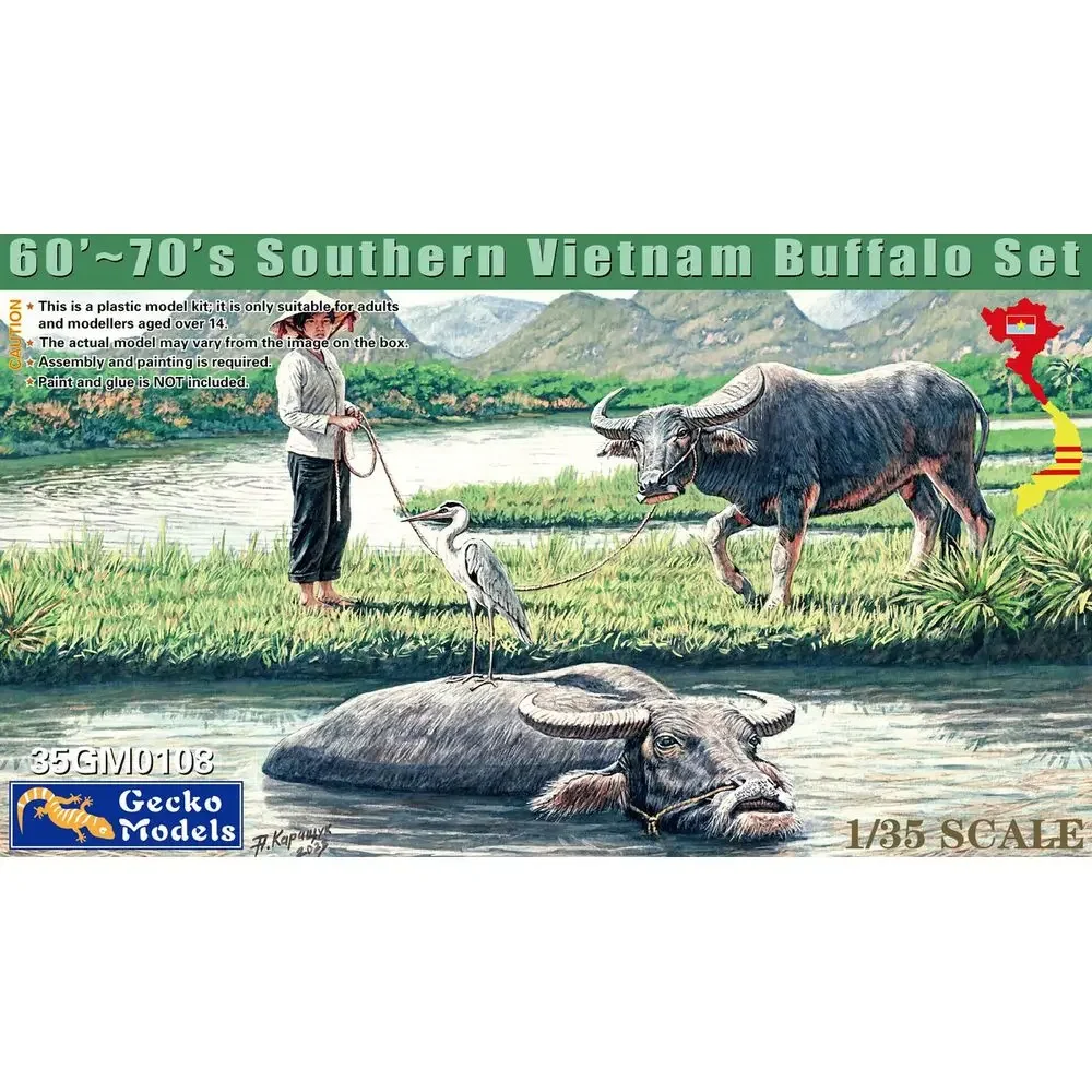 Gecko Models 35GM0108 1/35 60'~70's Vietnam Buffalo Set - Kit de modelo a escala