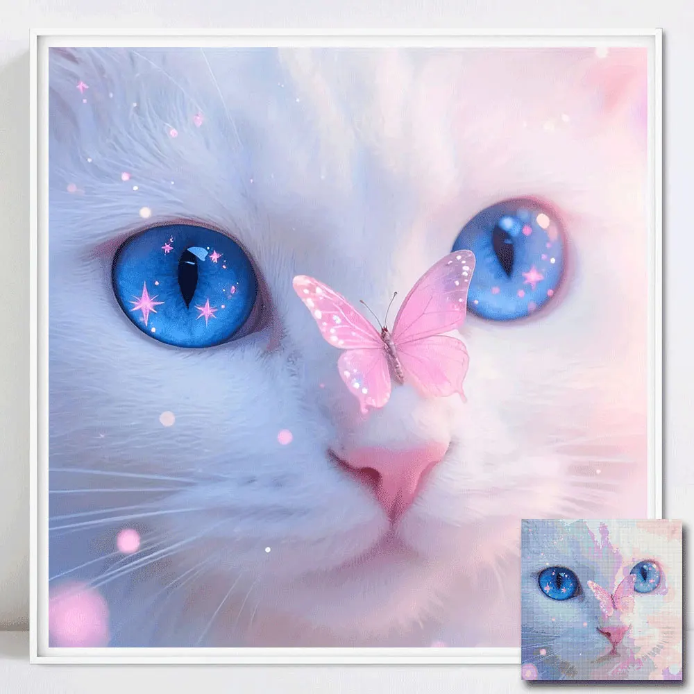 Cat Diamond Embroidery Sale Diamond Painting Animal Decorati
