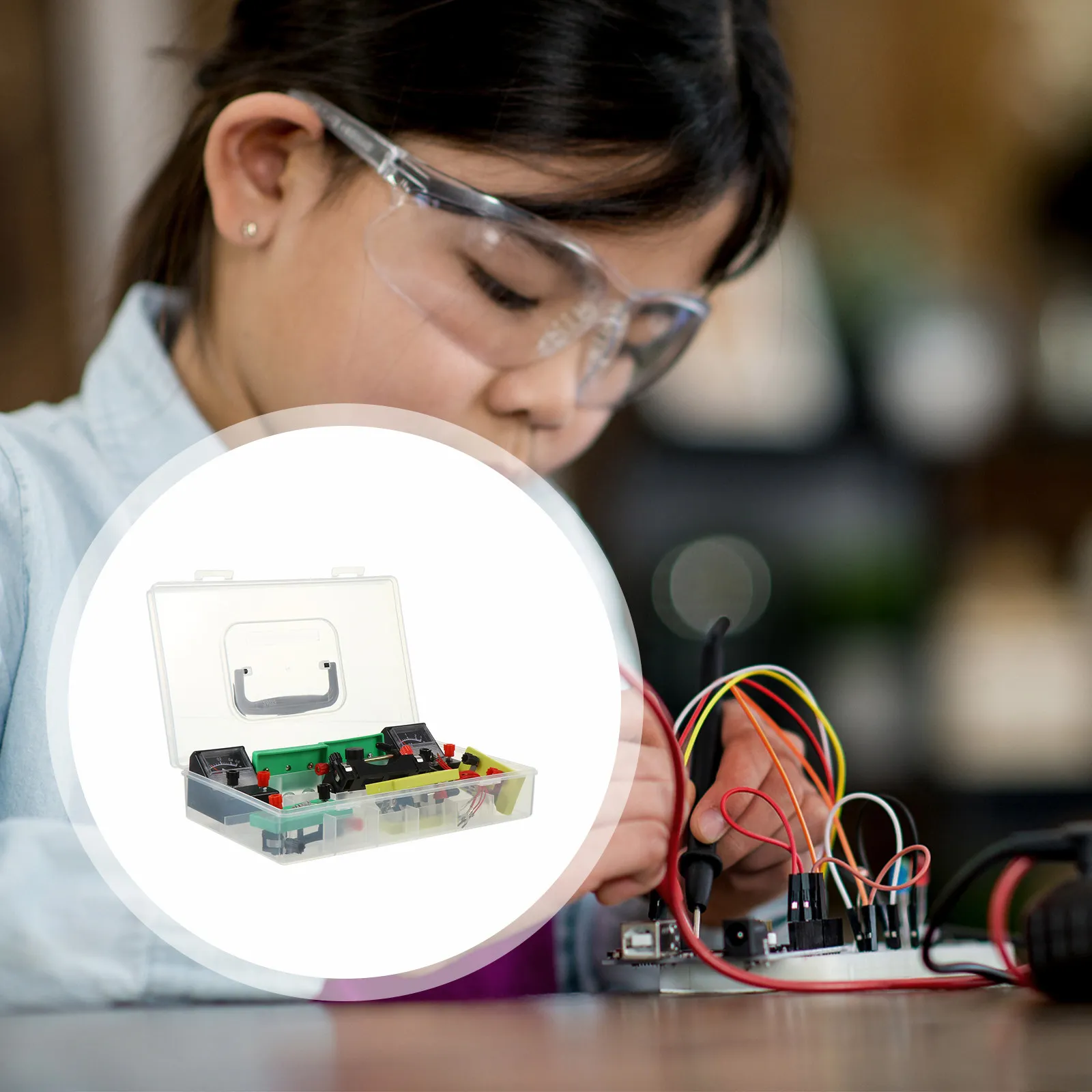 

1Set Electrics Experimental Equipment Set Physics Teaching Aids for Kids and Teens Promotes Basic Electricity Knowledge Hands-on
