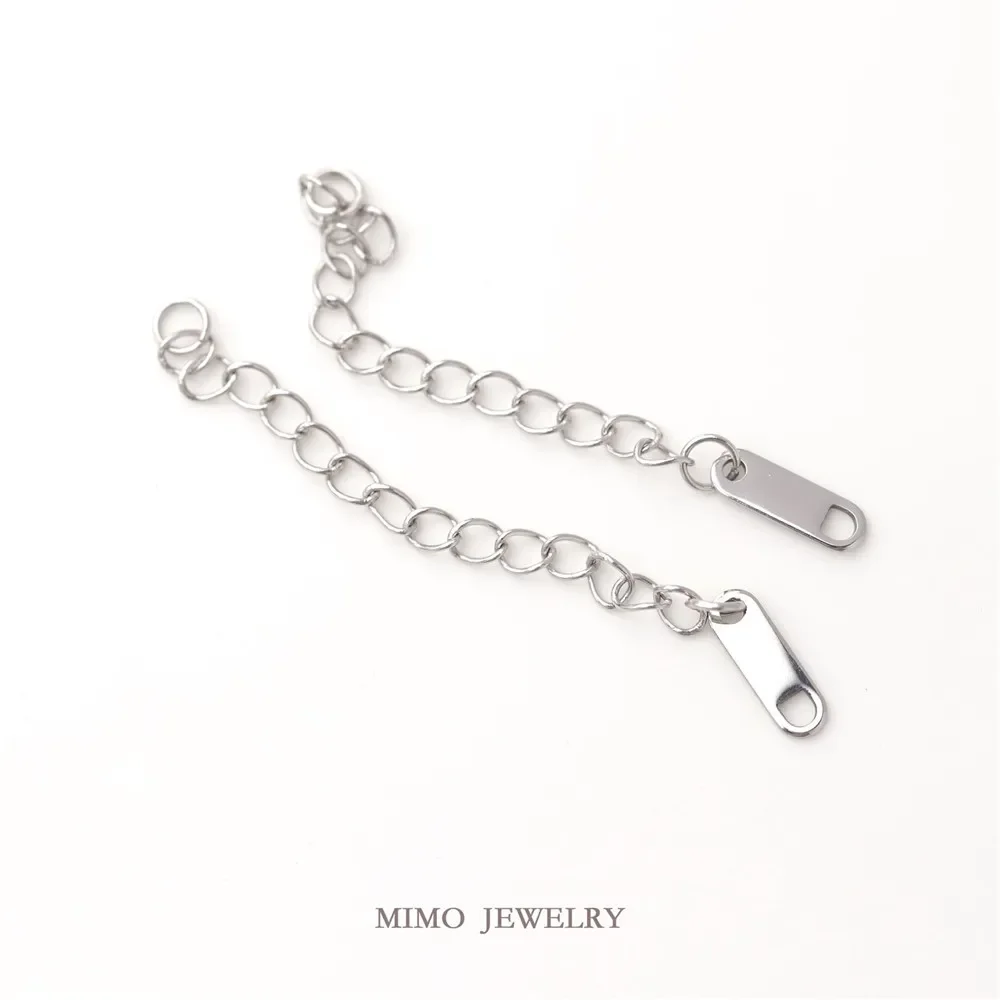 

Non fading titanium steel Primary color extension chain Adjustable lobster clasp tail chain DIY necklace bracelet ending
