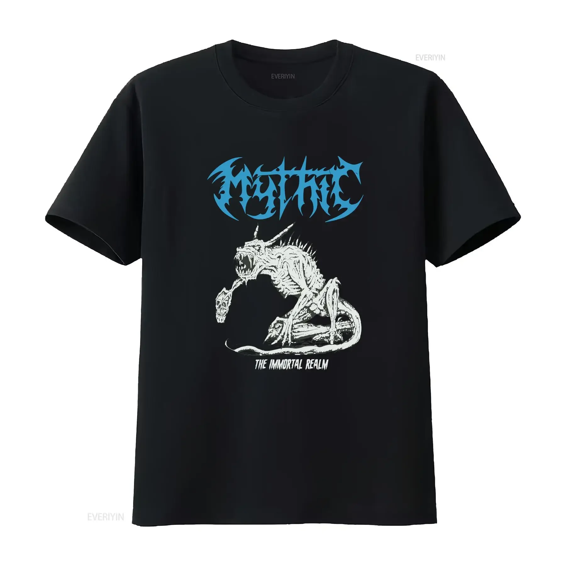 MYTHIC The Immortal Realm T SHIRT Classic Black unisex S 5XL vintage Washed Stretched Stylish Versatile graphic Breathable