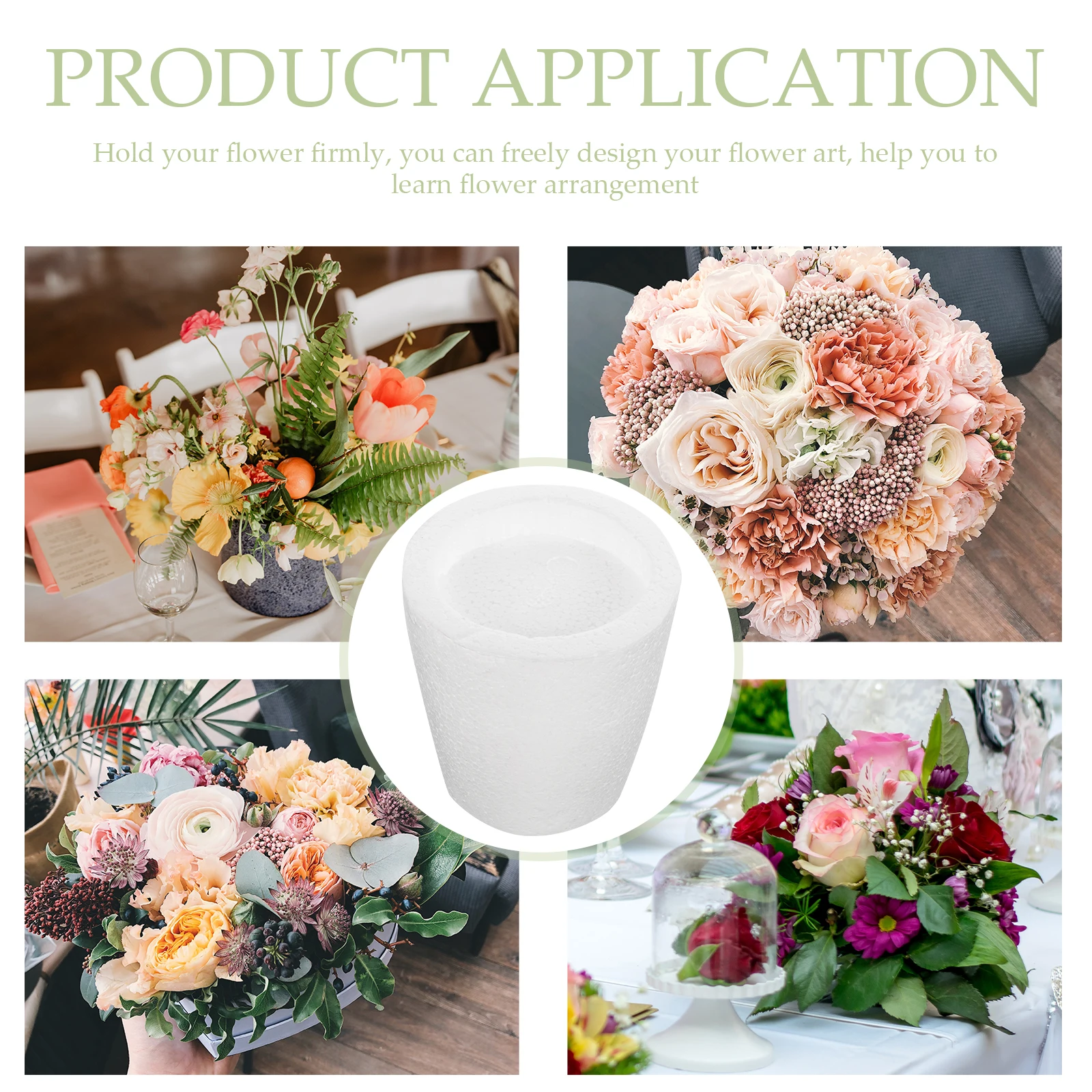

10pcs Flower Arrangement Foam Blocks White Floral Crafts Supplies Wedding Baby Shower Centerpiece Art Diy Craft Foam Base