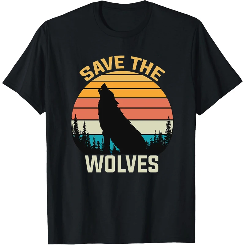 Wolf Nature Shirt FOR Men Wolf Nature Shirt FOR Women Funny Pattern Shirts Retro T Shirt  Camisa Retro Tees Wild Men Tshirt