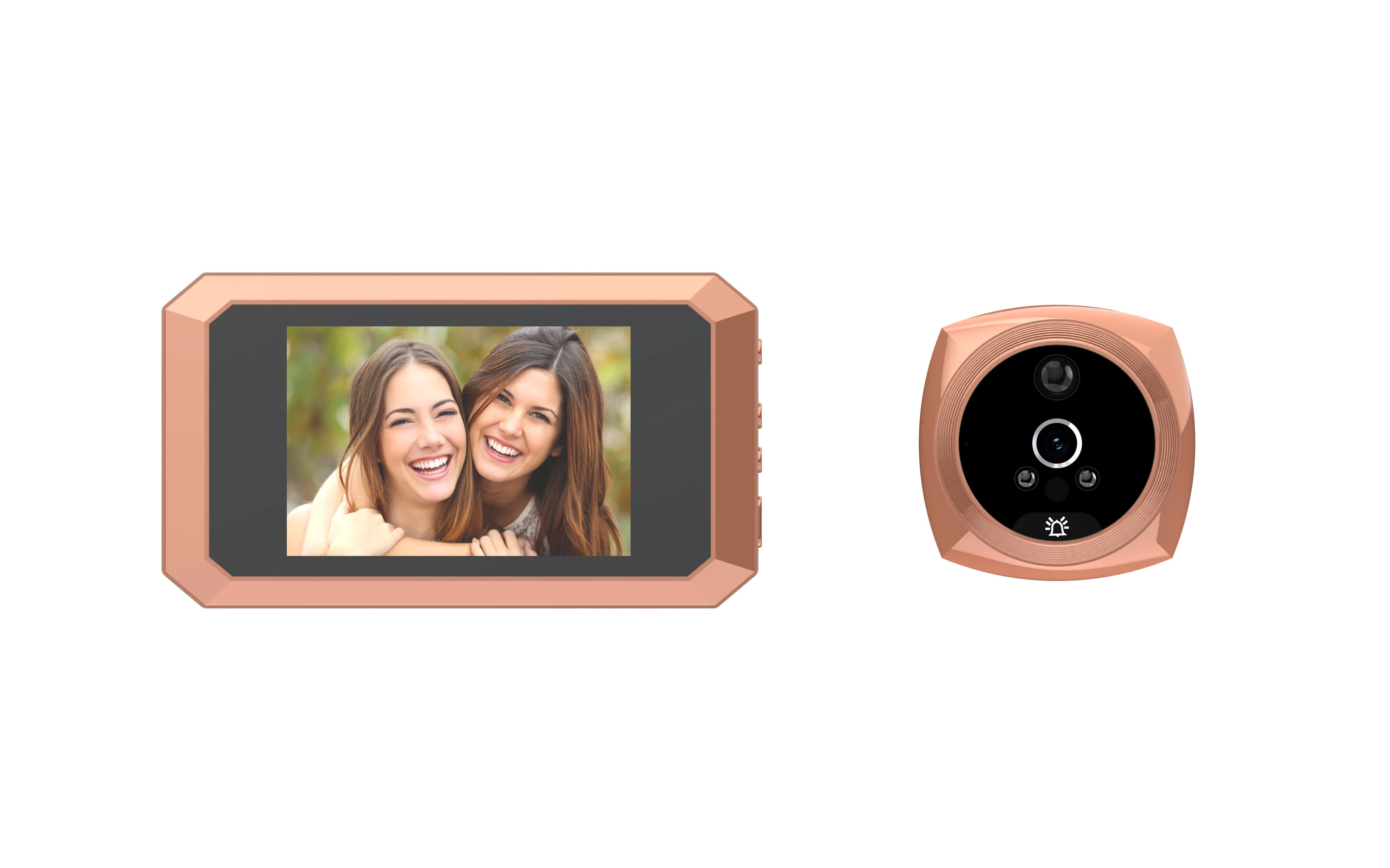 4,1-дюймовый 2MP 1080P глазок ИК ночного видения Обнаружение движения Видеодомофон Визуальный дверной просмотрщик