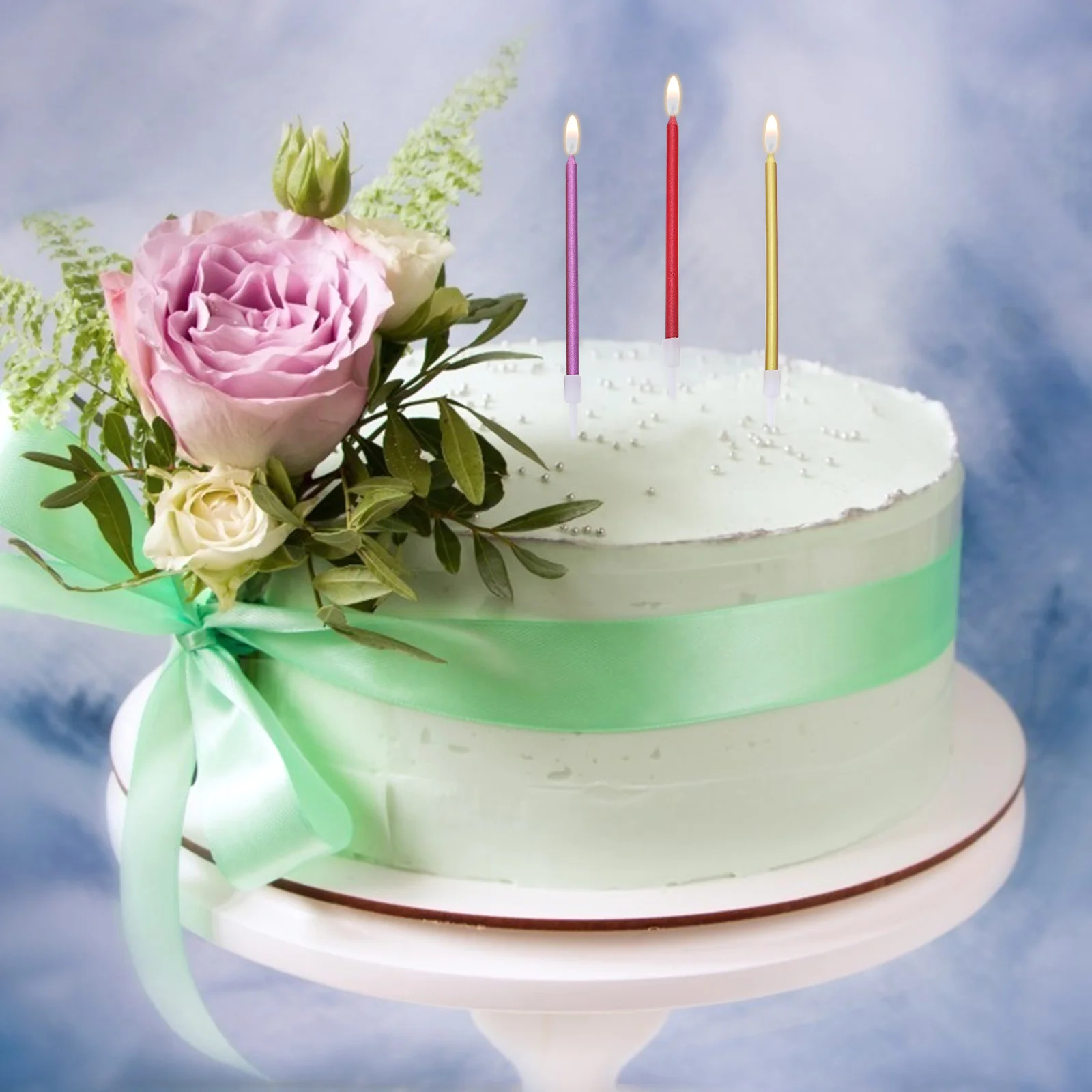 36 Pcs Birthday Color Cake Celebration Candles Wedding Long Baking Slender