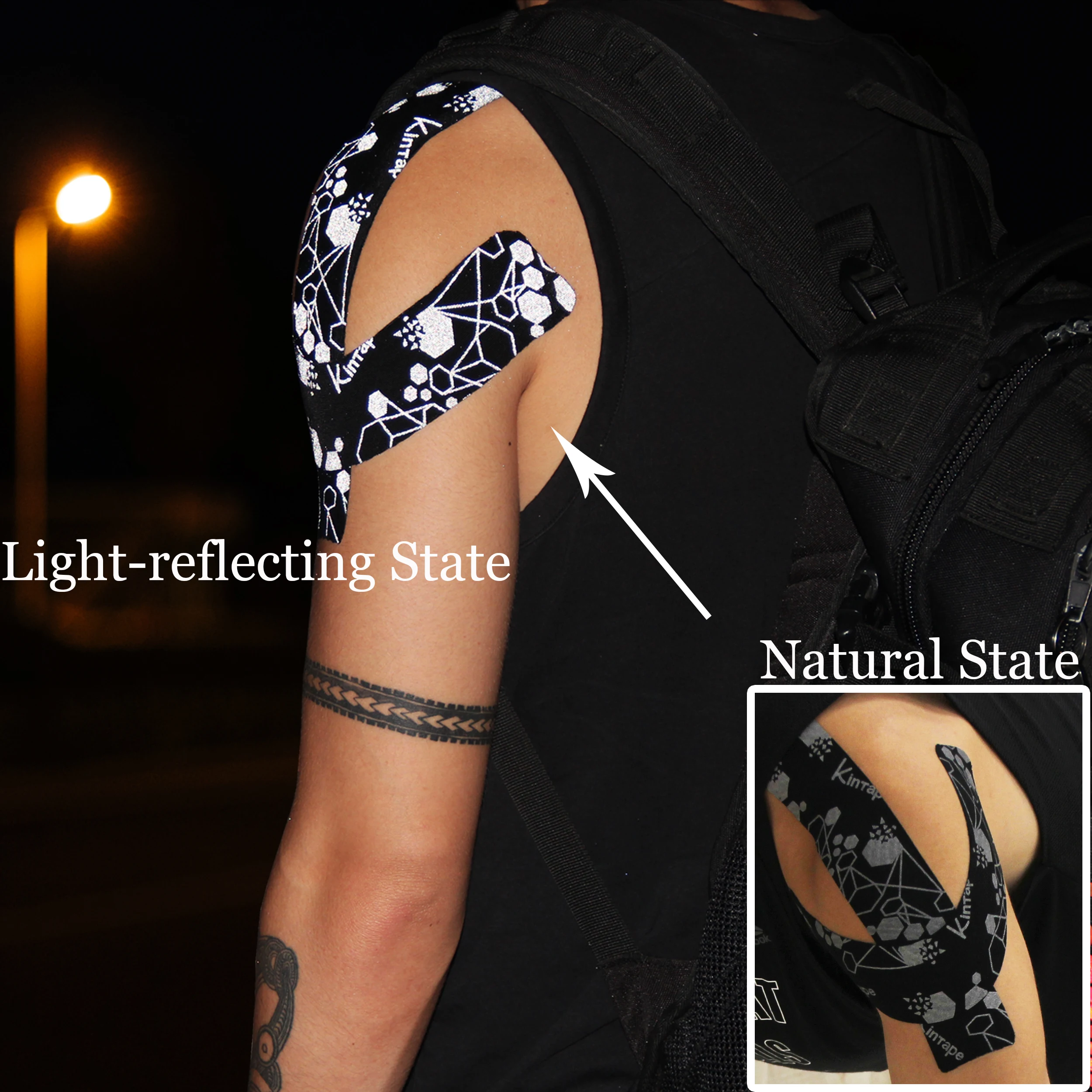 Kintape Pro Kinesiology Tape Light-Reflecting Pain Relief for Sports Support Injury and Therapeutic Recovery-Latex Free