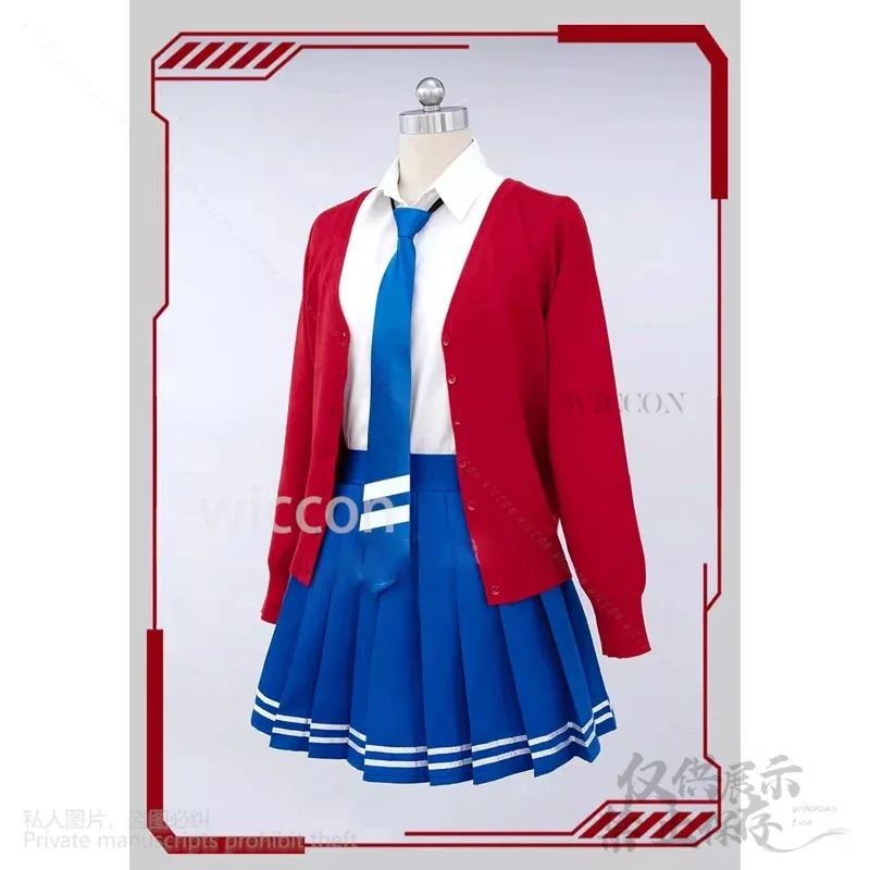 

COSda@Anime Horror Game MiSide Cosplay Mila Costume Red Coat Sweater Dress Wigs For Halloween Christmas Girls Woman Cos Customiz