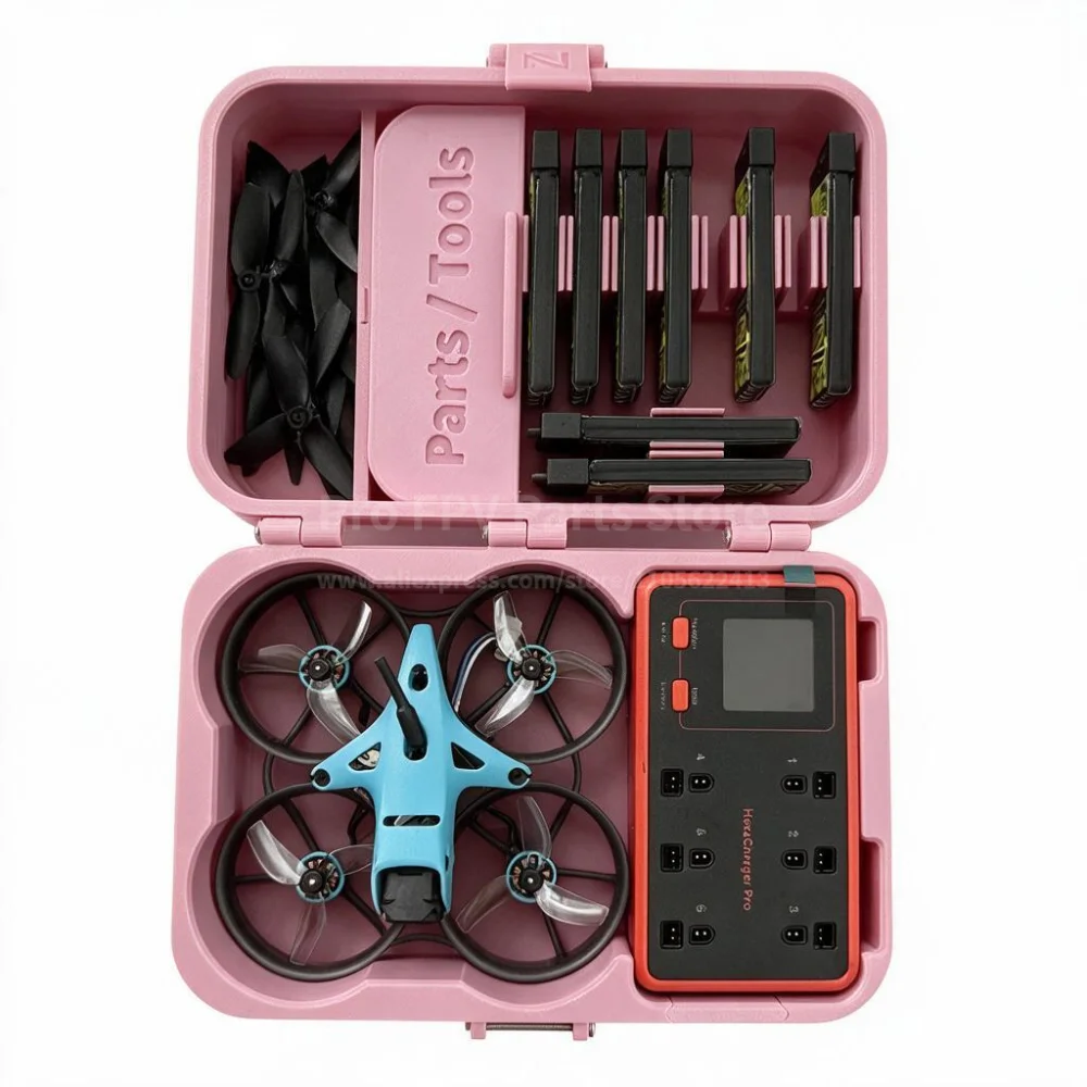 FPV Portable Storage Box Drone Carrying Case For BETAFPV Air65ⅡAir75Ⅱ Meteor75 ProⅡ HexaCharger Lava 1S Battery