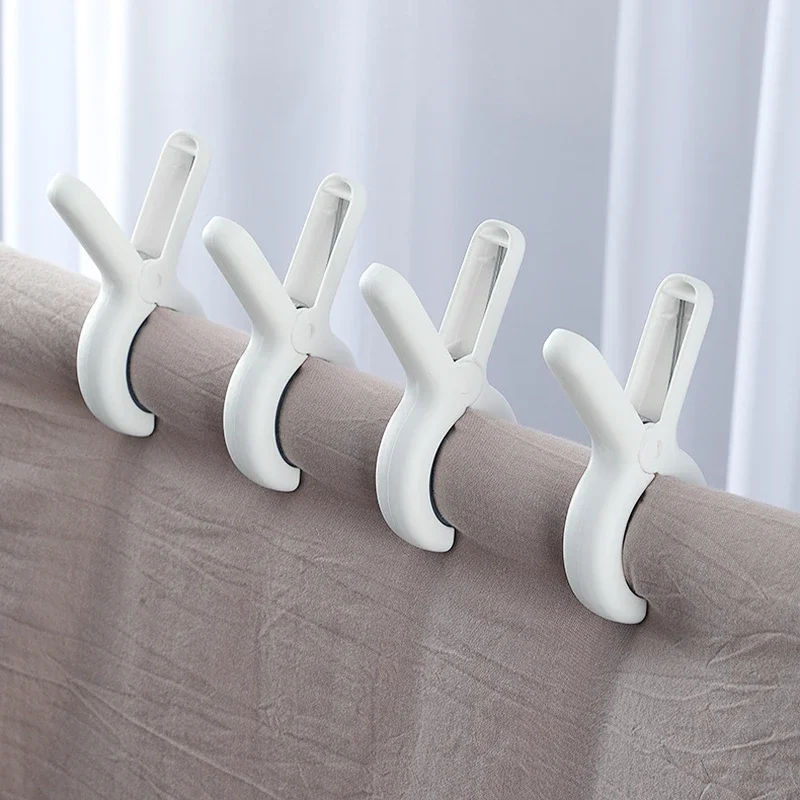 Household Large Hanger Clips Plastic Windproof Clothes Pegs Spring Clamp Beach Towel Powerful Clothespins Quilt Clip