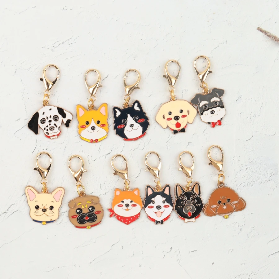 11 Pieces/22 Pieces of Cute Puppy Keychains, Pet Keychain Pendants, Animal-Themed Ornaments, Various Types of Puppies, Ideal Gifts for Dog Lovers, Small Gifts for Backpacks and Parties view 5
