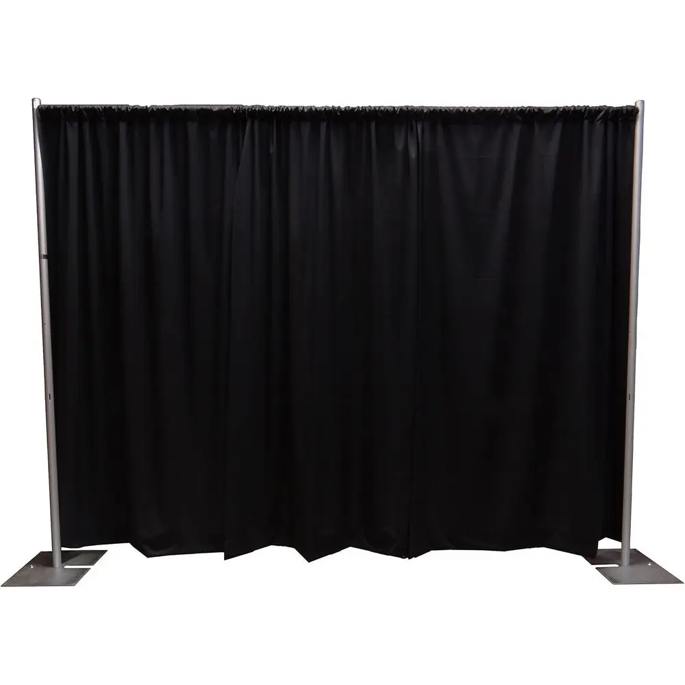 

Портативный комплект для оформления сцены с трубами и драпировкой 8х10 футов - черный фон