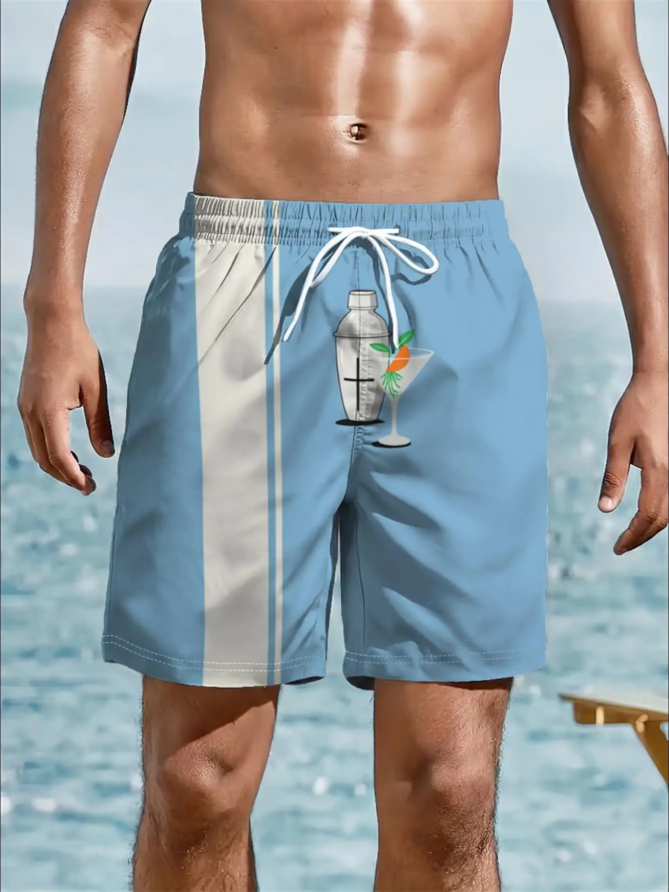 Men's Crime Scene Tape Rose Print Quick Dry Drawstring Summer Beach Board Shorts 2026