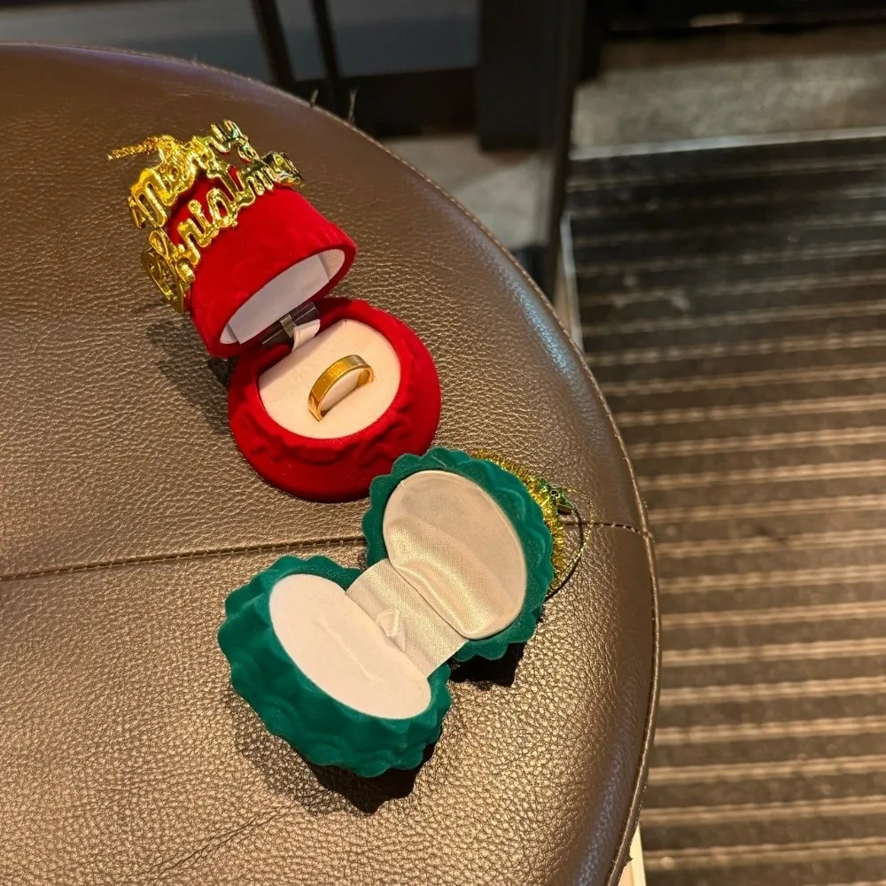 عيد الميلاد جرس عيد الميلاد صندوق مجوهرات توافدوا ثلج شجرة عيد الميلاد زخرفة تخزين الزفاف سانتا كلوز خواتم صندوق اقتراح