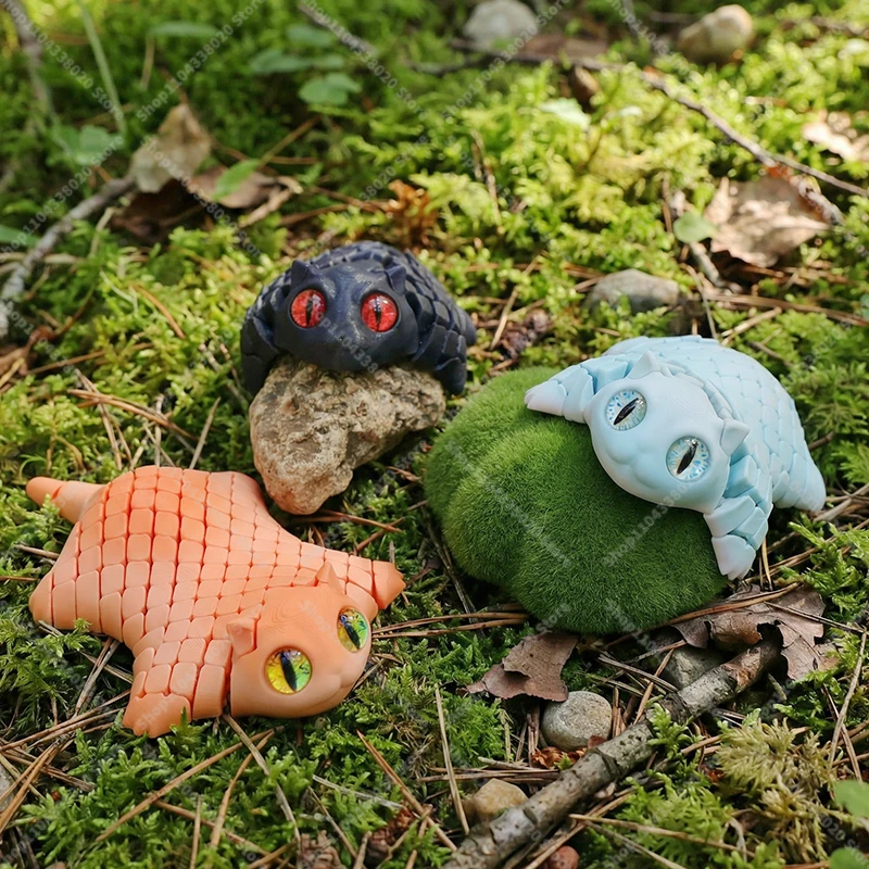 

Гибкие фигурки кошек - 7 см, декор для стола с большими глазами, подвижным телом, игрушки для снятия стресса