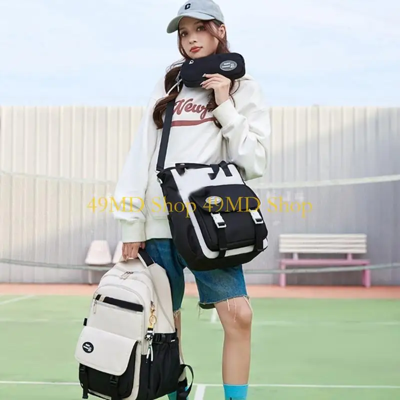 

49MD Shoulder Bag Backpack Shoulder Bag Handbag Pencil Case Lightweight School Bag