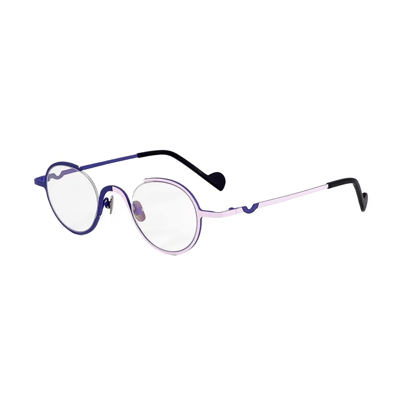 

Ultra-light pure titanium myopia anti-blue retro polygonal glasses frame