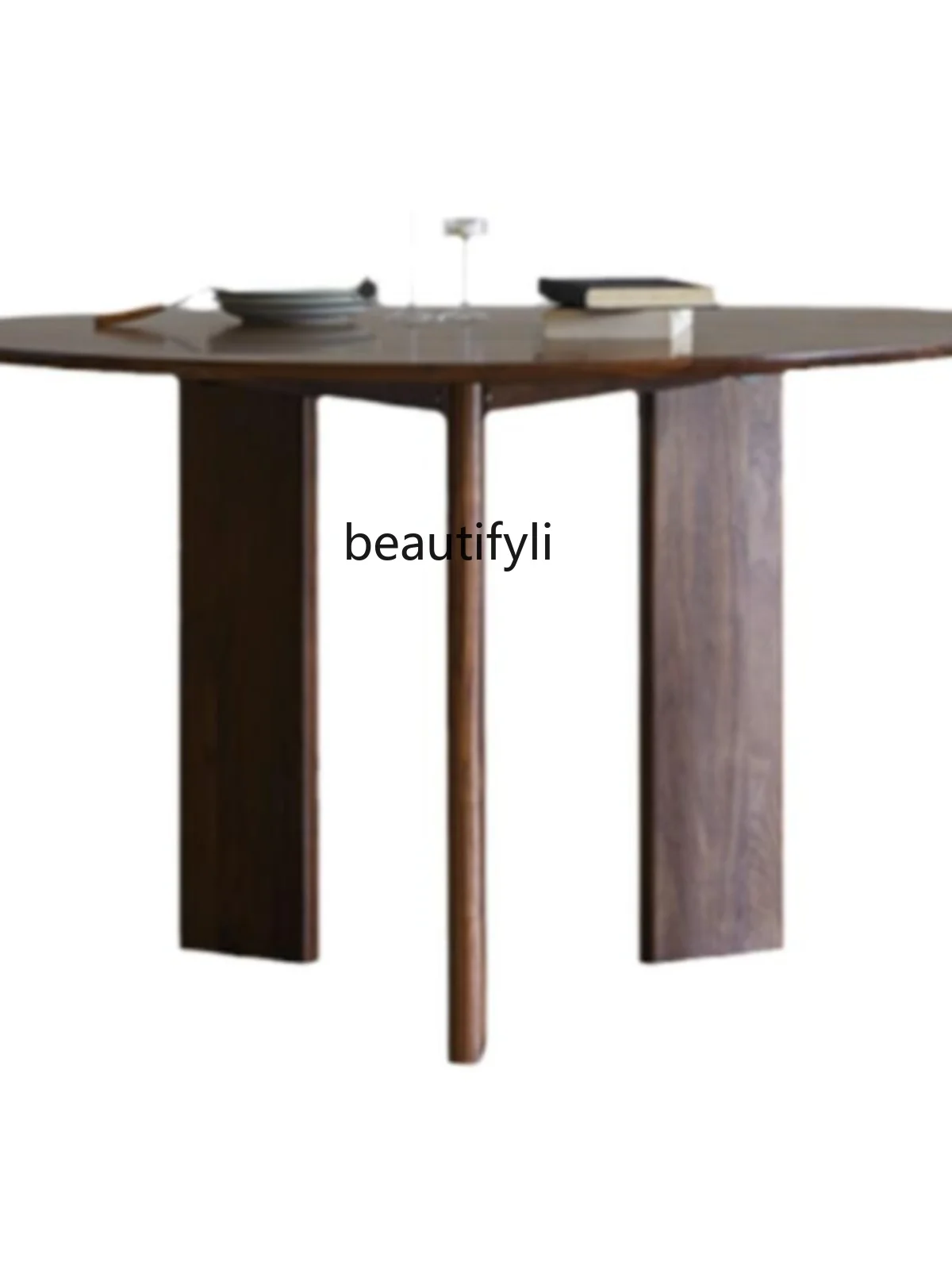 Nordic Simple Solid Wood round Table Silent Style Dining Table Design All Solid Wood Round Table