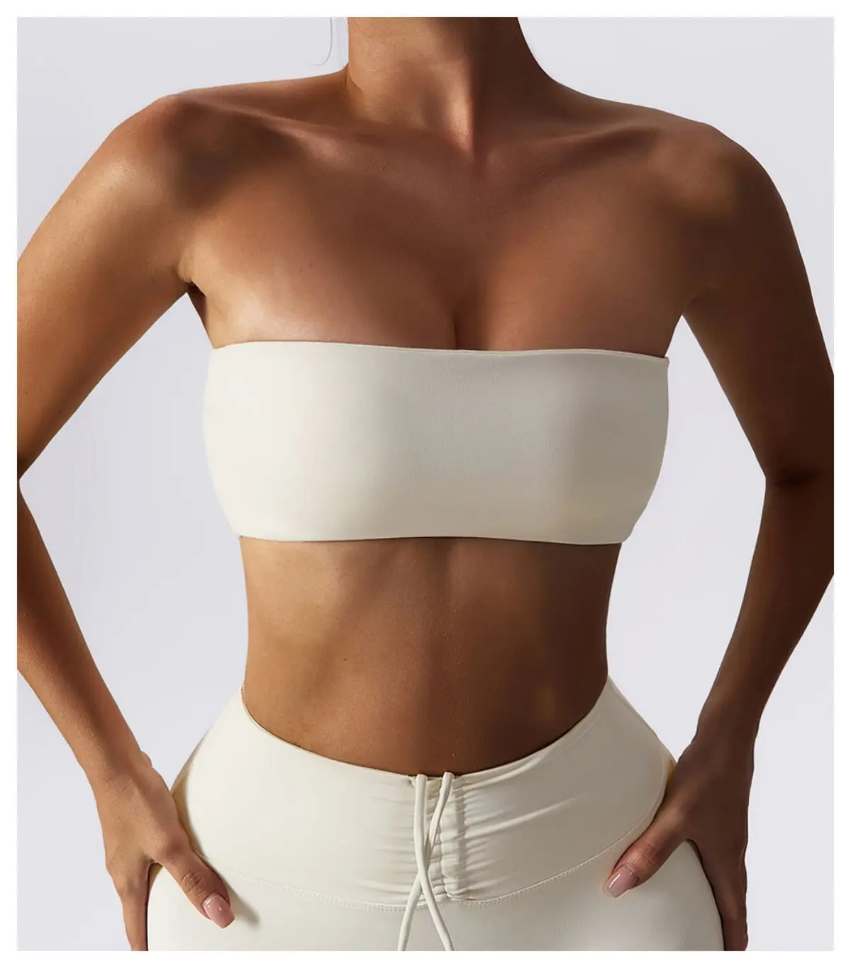 Sommer Trägerloser Sport-BH für Damen, Schnelltrocknende Yoga-Kleidung, Damen Tube Top Fitness Brustwickel-Unterwäsche, Workout-BH für Frauen – Detail 18