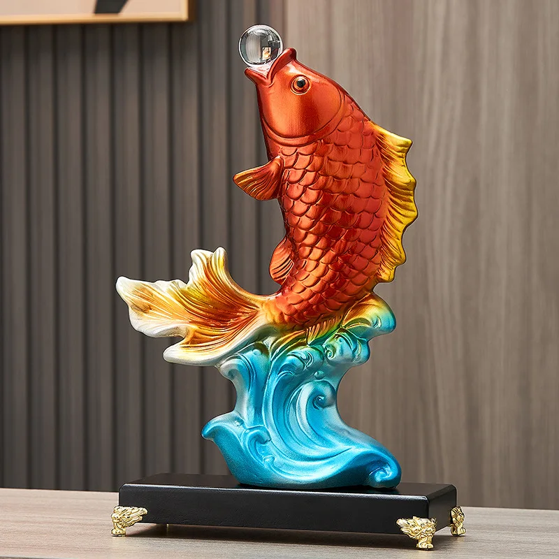 

Annual surplus office, home, creative, koi fish, wealth attracting ornaments, foyer wine cabinet, TV cabinet, like fish in water