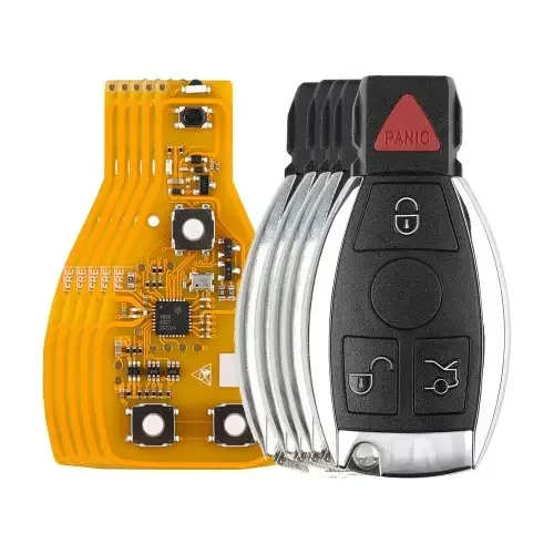 

5pcs Xhorse VVDI BE Key Pro Yellow Color Version No Points with Smart Key Shell 3 Buttons/ 4 Buttons with Panic for Mercedes Ben