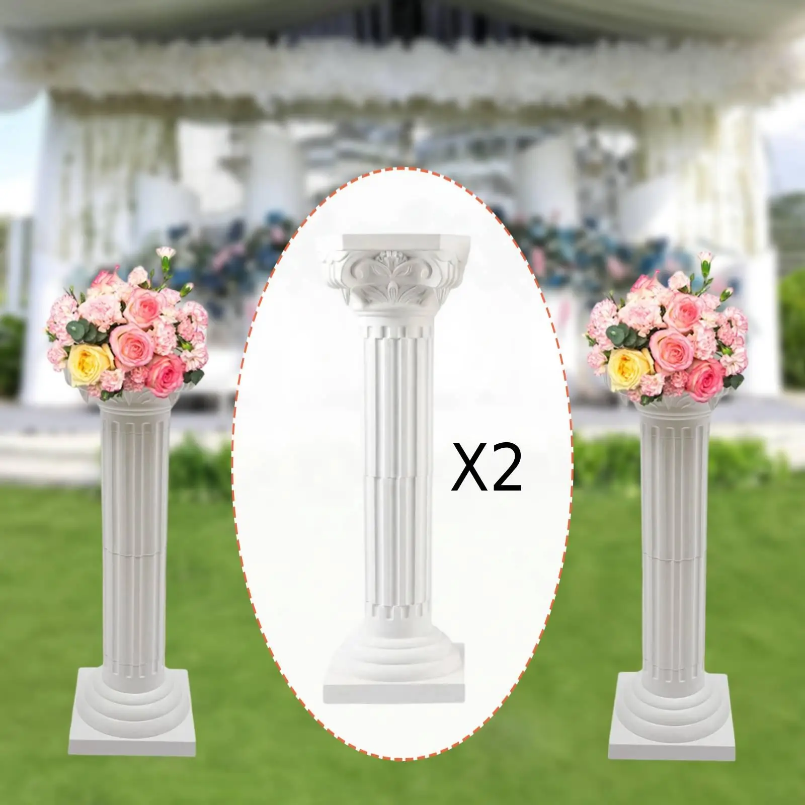 Nordic Roman Pillar Statue Mini Greek Column Decorative Sculpture Modern Wedding Table Prop for Reception and Ceremony
