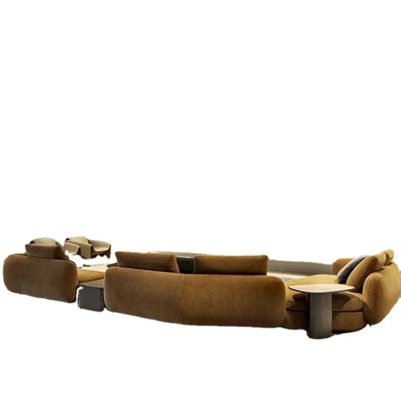 

Curved sofa, wabi-sabi wind living room corner princess pedal combination