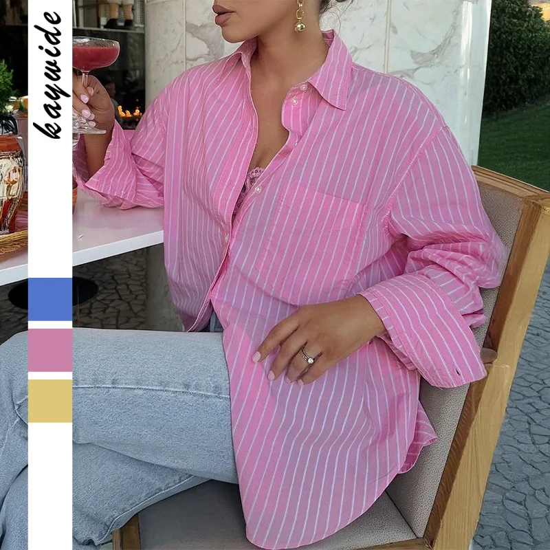 Casual Vacation Vielseitiger Langarm-Mantel Tops Shirt Damen Herbst