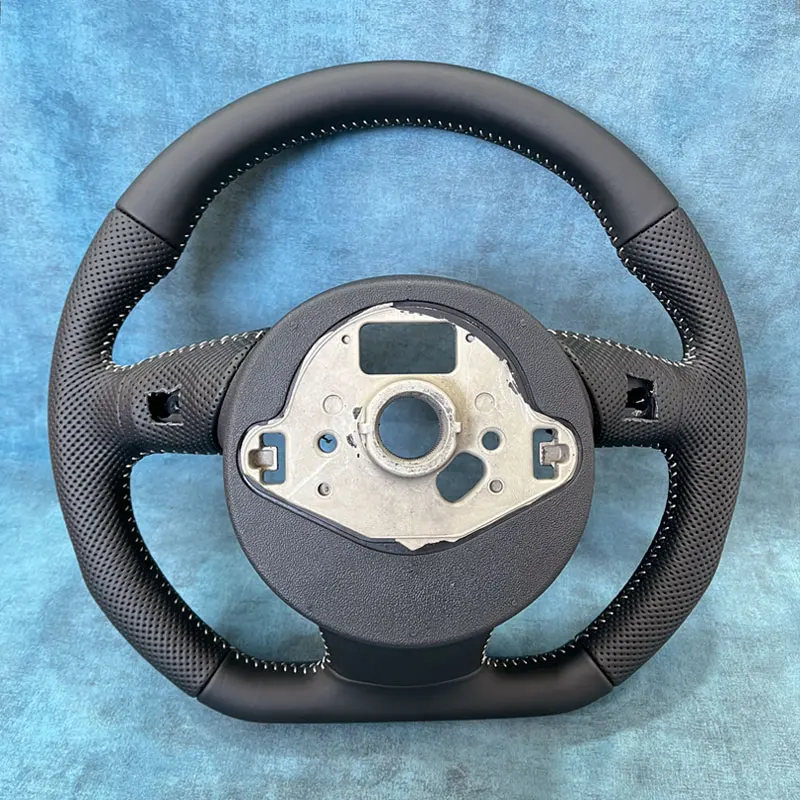 For Audi A3 A4 A5 A6 A7 Q3 Q5 Q7 fully perforated steering wheel flat bottom steering wheel campaign