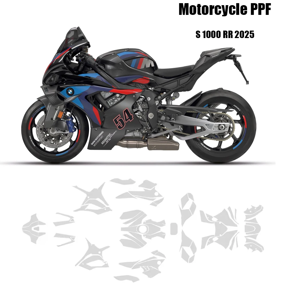 

Для Bmw S1000RR 2025 Защитная пленка PPF Защитная пленка для обтекателя из ТПУ S1000 RR S 1000RR Краска Прозрачная пленка против царапин