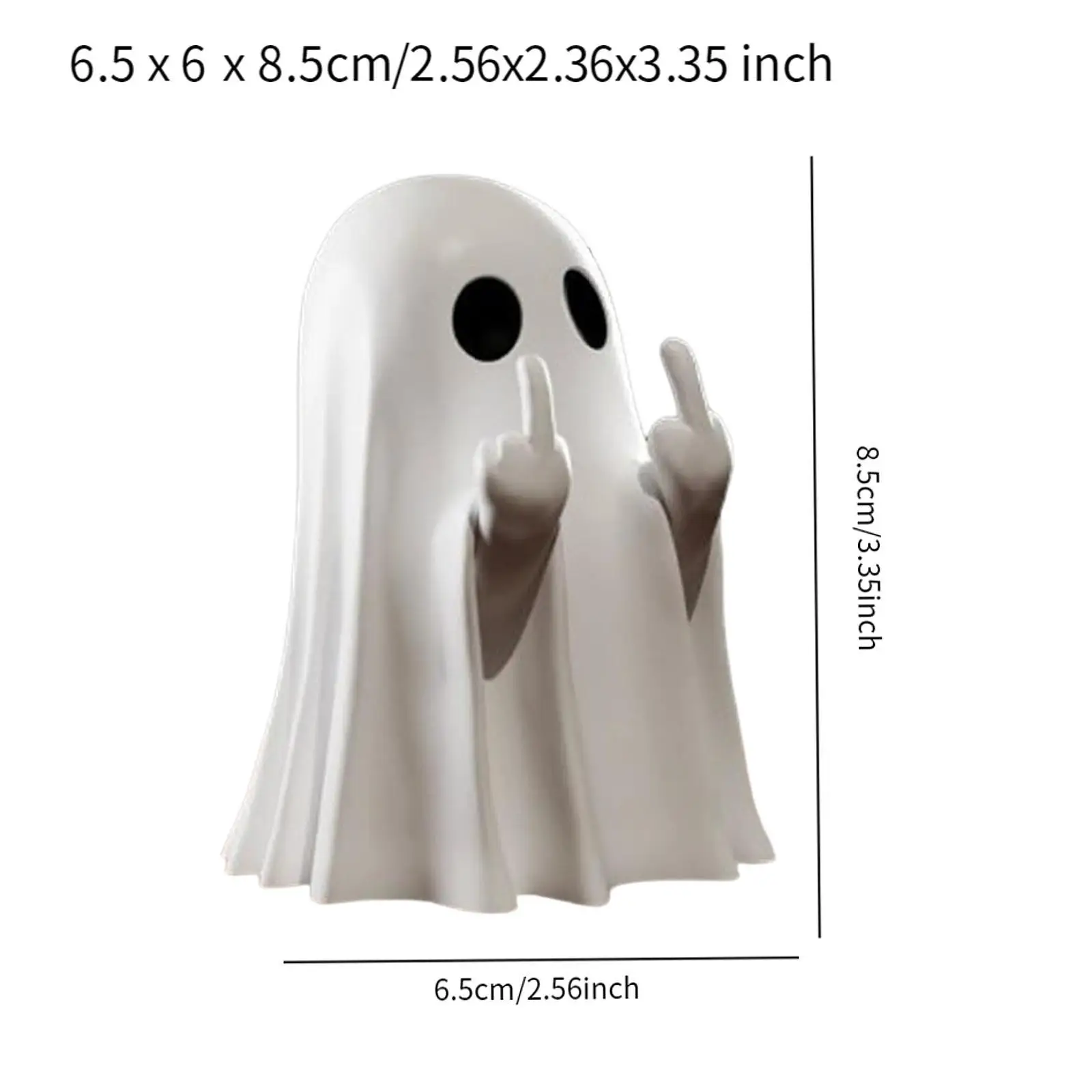 Cute Ghost Figurine Halloween Decor Tabletop Ornament for Home Shelf Bedroom
