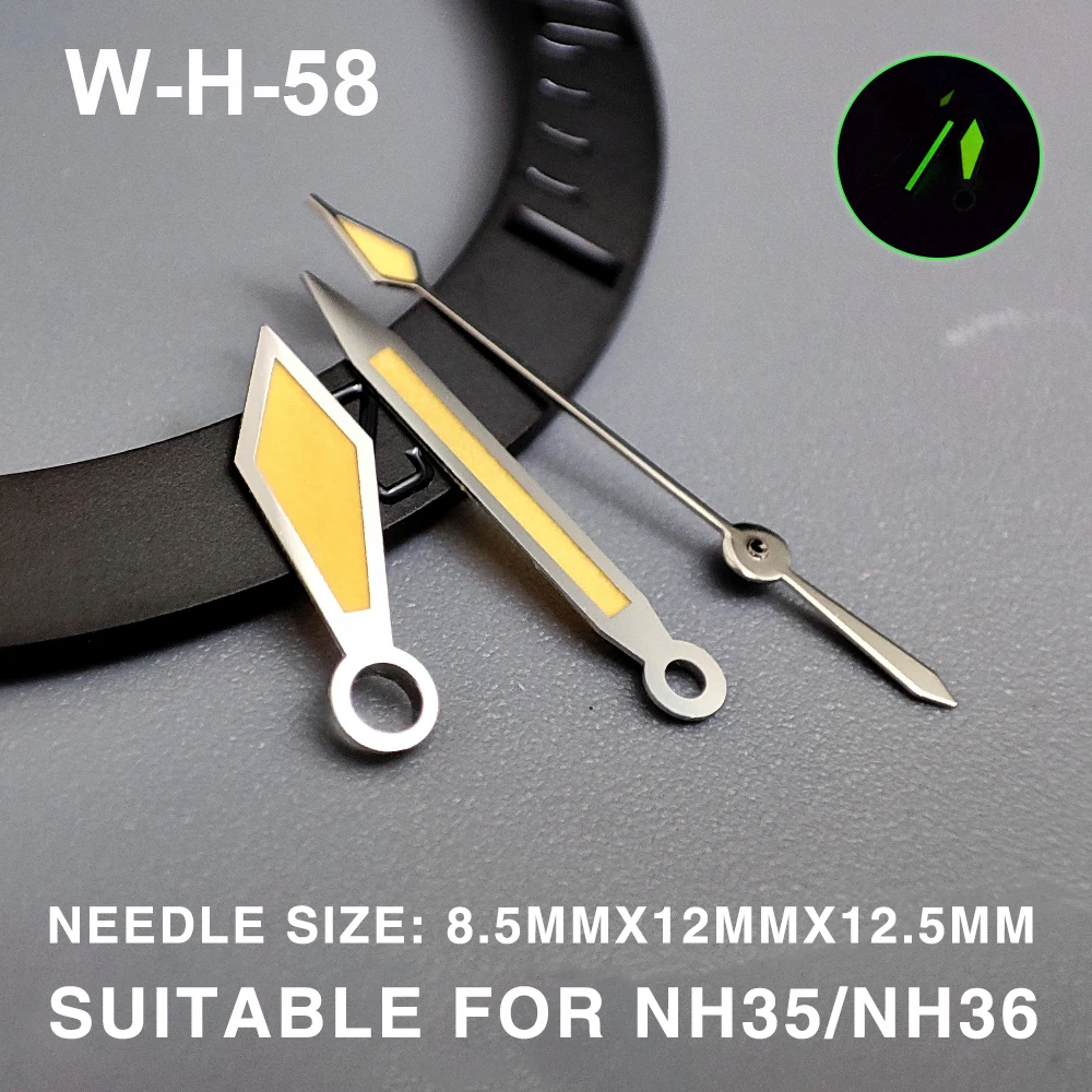 SUB/Date just Watch Hands Watch Needles Fit NH35/NH364R/7S Movement Green Luminous Watches Accessories