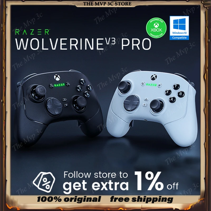 2025 NEW Razer WOLVERINEV3 PRO Version Game Controller 1000HZ Wireless RAZER HYPERSPEED Customized Hall Linear Trigger Gamepad