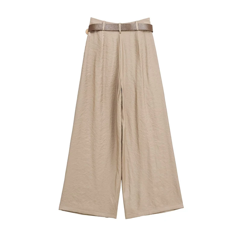 KEYANKETIAN Summer New Women's Clothing With Waistband Silk Texture Wide Leg Pants Straight Leg Pants Wide Leg Women Long Pants