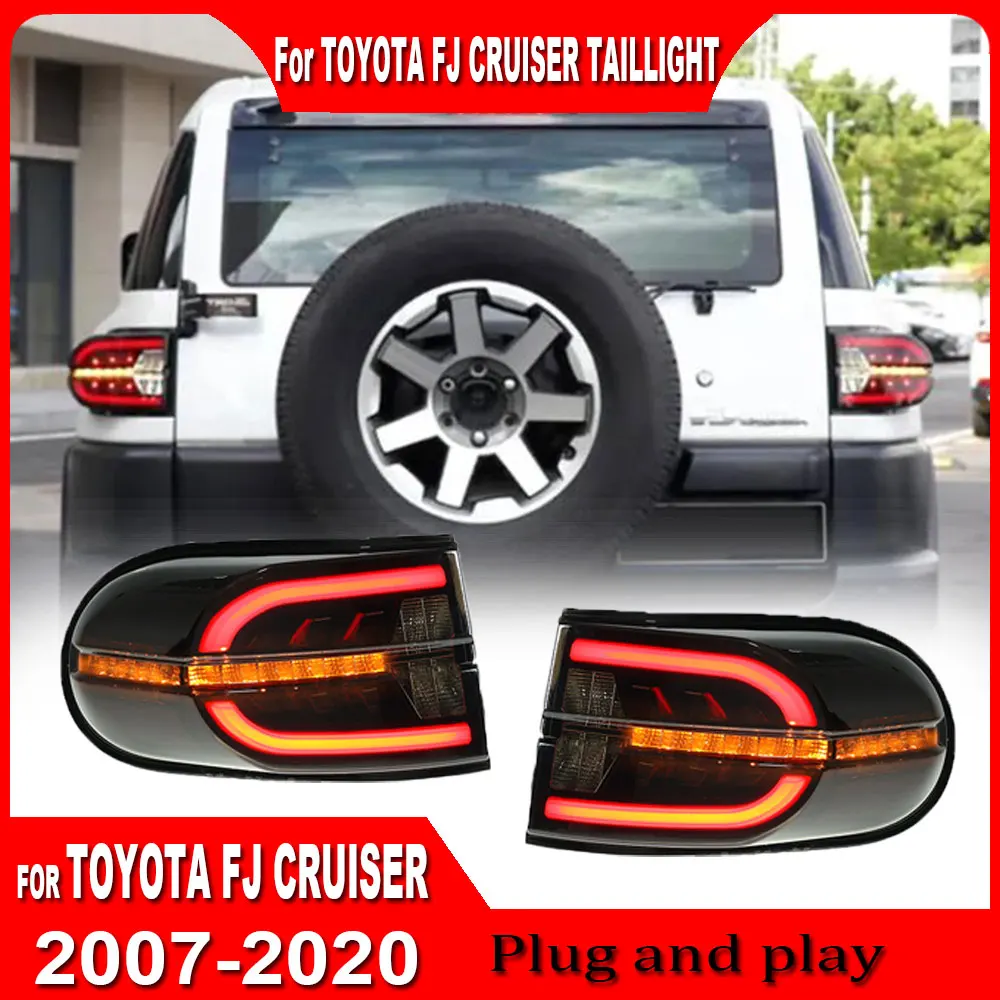 Car for Toyota Land Cruiser FJ 2007 2008 2009-2020 LED Tail light DRL Running Moving Turn Signal Brake Parking Auto Accessories