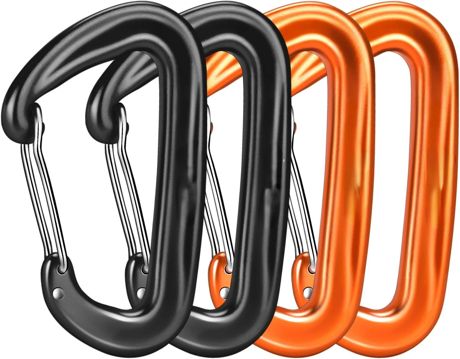 Carabiner Clips, 4 Pack, 12KN (2697 lbs) Heavy Duty Caribeaners for Camping, Hiking, Outdoor and Gym etc, Small Carabiners for D