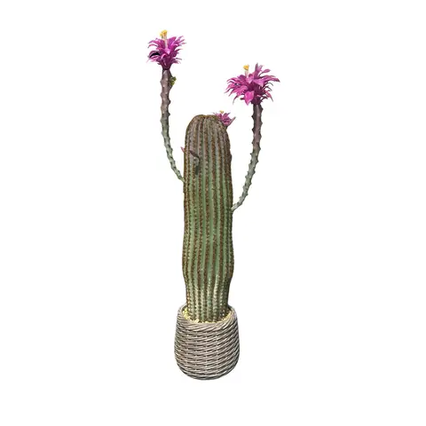 43Inch Artificial Cactus Plant, Faux Desert Cacti Potted Plant, Artificial Realistic Texture Potted Tall Fake Cactus For Home Of