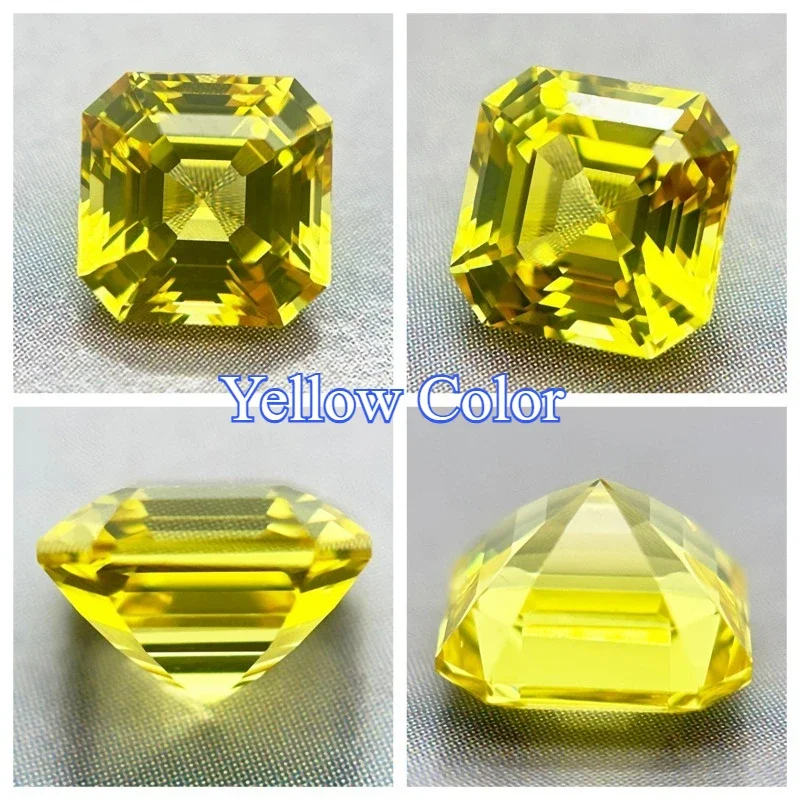 

A- Lab Grown Sapphire Asscher Cutting Multiple colors and sizes Main materials DIY jewelry production Selectable AGL Certificate