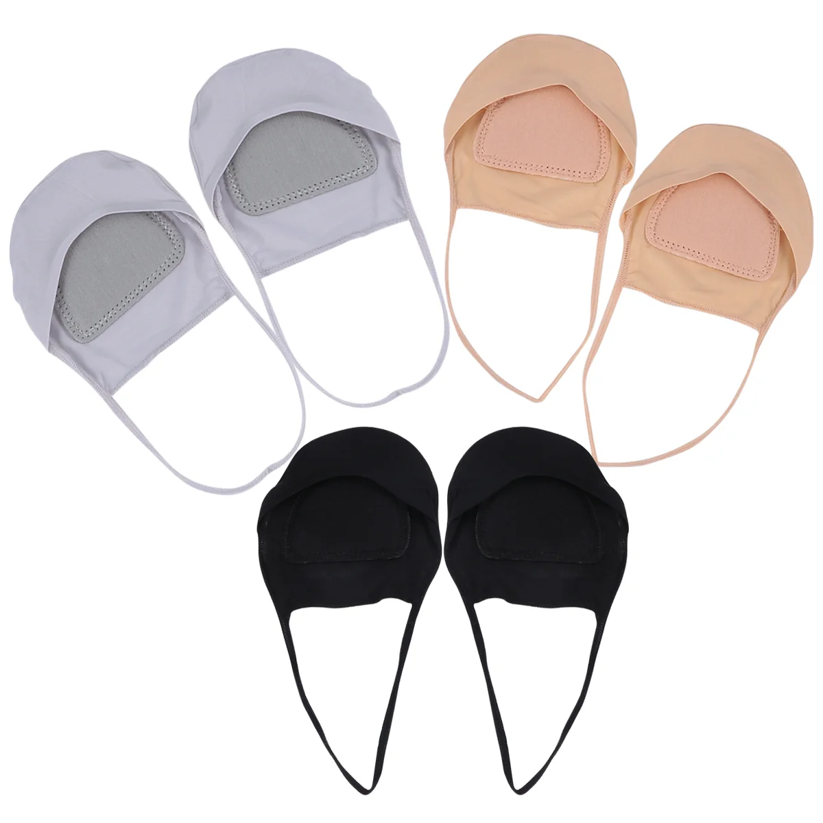 3 Pairs Pumps Invisible Garter Pads Flat Shoes Socks Sandals Nylon Shallow Mouth Women's