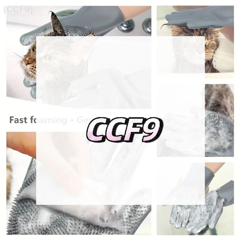 الحيوانات الأليفة الاستمالة تنظيف قفازات الكلب القط الاستحمام الشامبو قفاز الغسيل ماجيك غسل الصحون الأنظف الإسفنج السيليكون إزالة الشعر قفاز