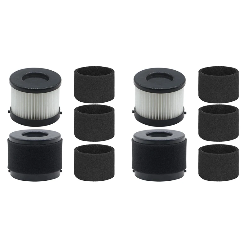 49-90-0160, 49-90-1951 Filters For Milwaukee Compact Vacuum 0882-20 M18, 4 Pack HEPA Filters And 8 Pack Foam Filters