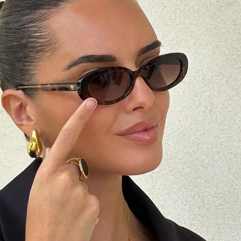 Petites lunettes de soleil ovales pour femmes, Design Vintage, nuances féminines, Sexy, rétro, Punk, pour hommes, lunettes d'extérieur tendance