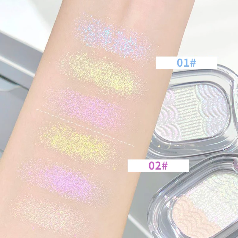 Chameleon Gradient สีอายแชโดว์ Highlighter Lasting Glitter อายแชโดว์ Eyes Brighten Face Shimmer อายแชโดว์แต่งหน้าเครื่องสําอาง