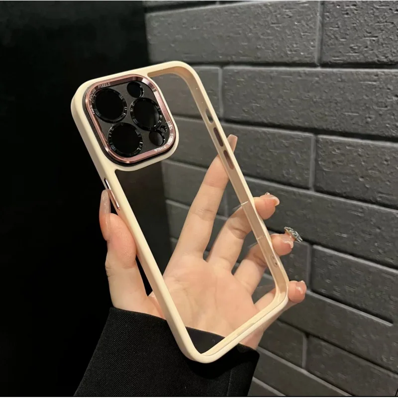 Подходит для металлического Lensiphone14New Apple13proMaxPhone case13Full cover transparent12