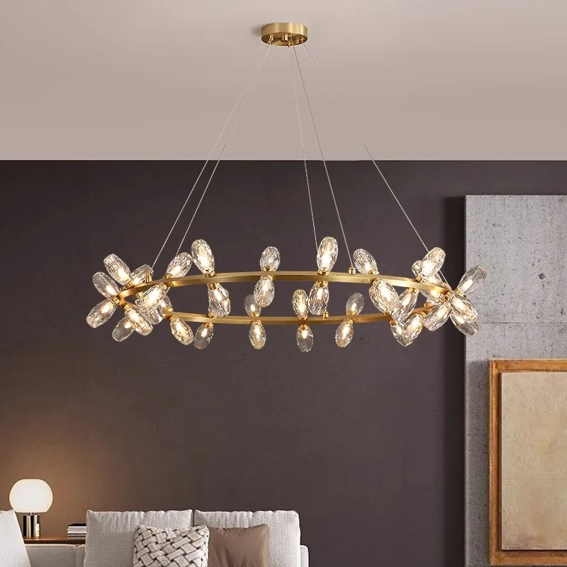 

home decorationPendant lights, luxury crystal living room chandelier, bedroom Pendant lamp, ceiling light, indoor lighting