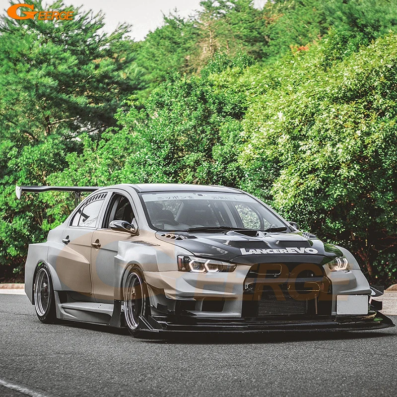 For Mitsubishi Lancer 10 X EVO Outlander Day Light Super Bright Concept M4 Iconic Style 3D Hex Led Angel Eyes Kit Halo Rings