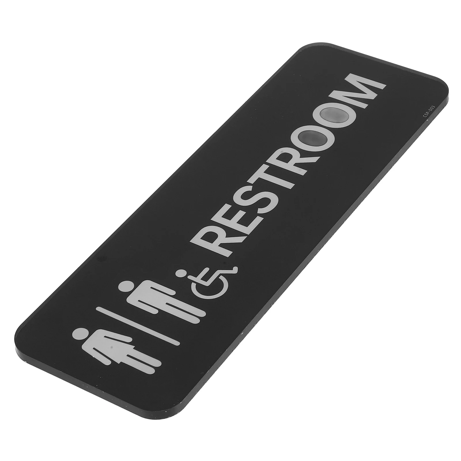 

Black White Restroom Signs Acrylic Toilet Identification Decor for Door Washroom Plate Gender Neutral Bathroom Markers