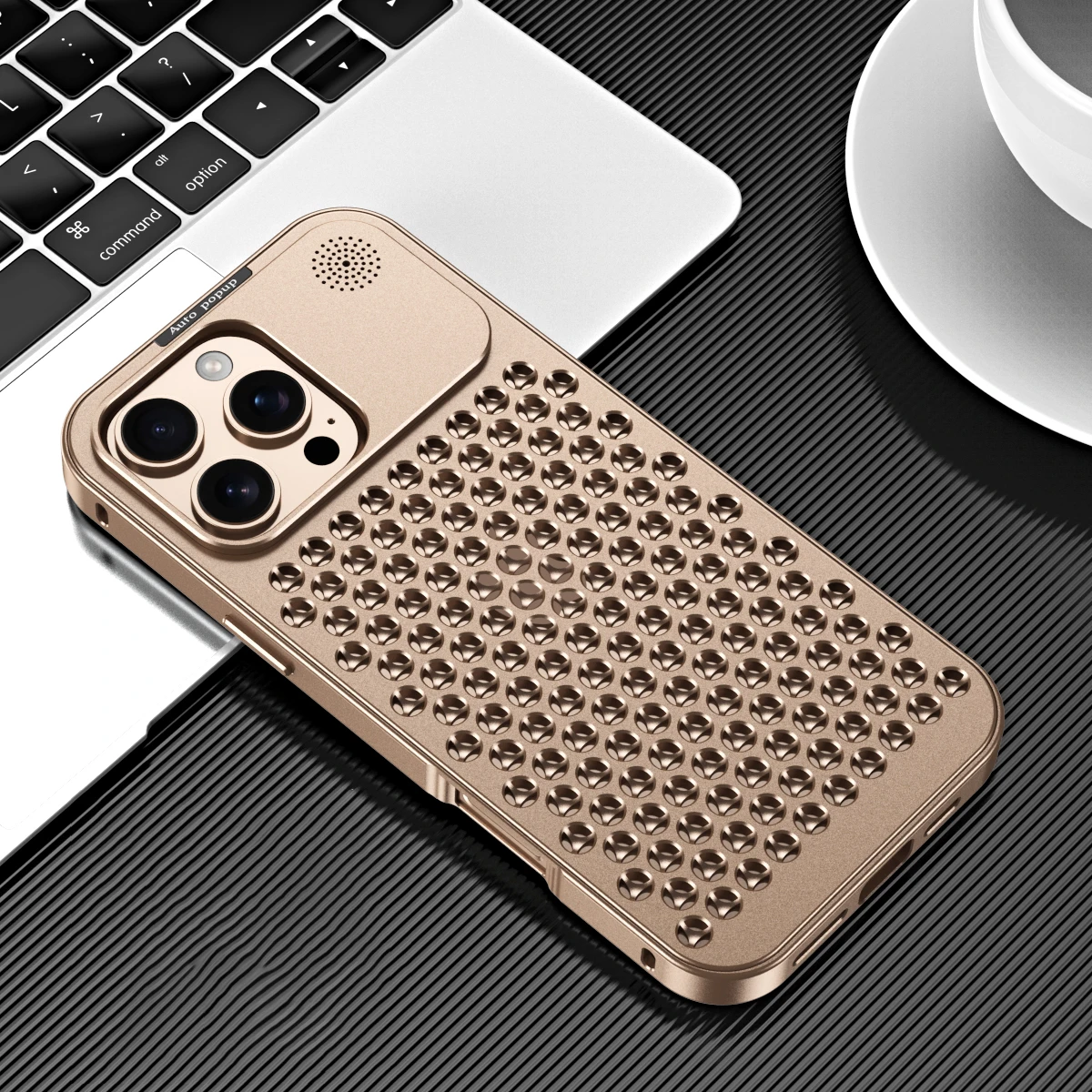 

Metal Heat Dissipation Phone Case For iPhone 12 13 14 15 16 Pro Max Plus Aluminum Alloy Aromatherapy Diffusion Shockproof Cover