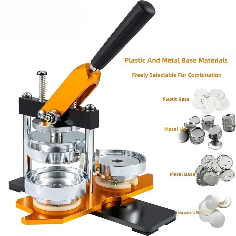 for All Metal Badge Machine Button Making Machine Manufacturing Bar Advertising Equipment Aluminum Alloy Tinplate Process
